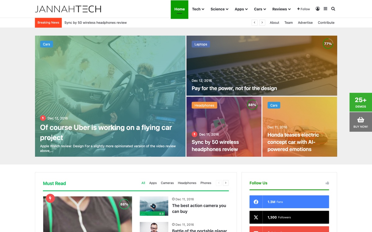 Tech 데모 화면