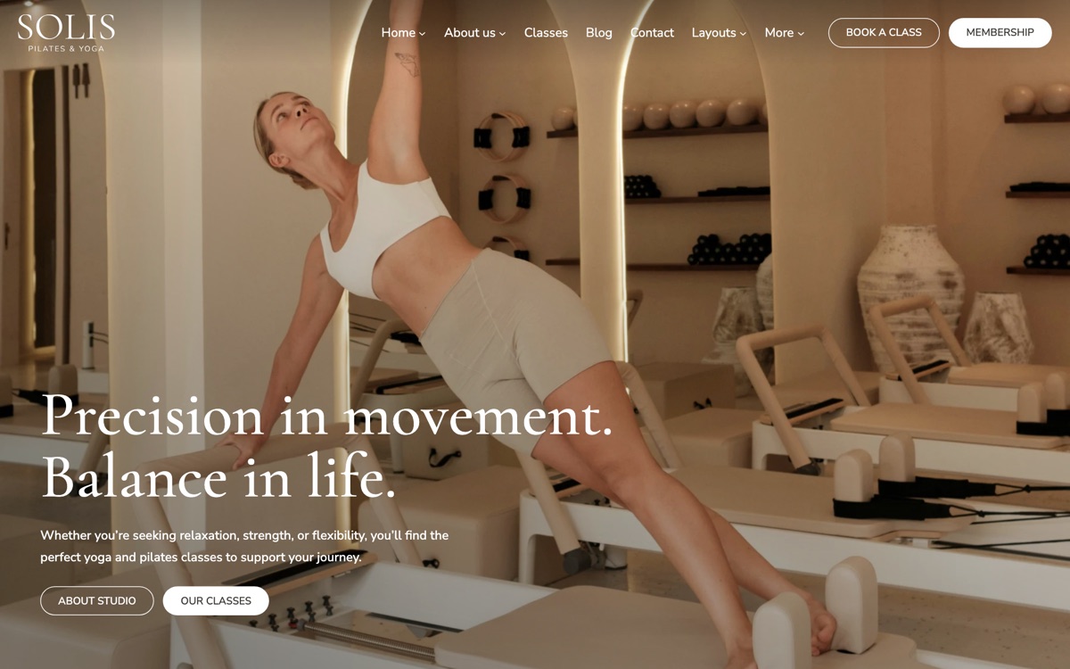 Pilates (FSE) 데모 화면